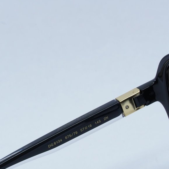 NEW DOLCE&GABBANA DG6134 675/79 BLACK/CLEAR GRADIENT BLUE SUNGLASSES - Picture 7 of 10